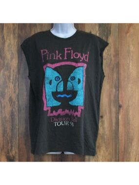 NWT Pink Floyd Concert Black Oyster Sleeveless Muscle Tee